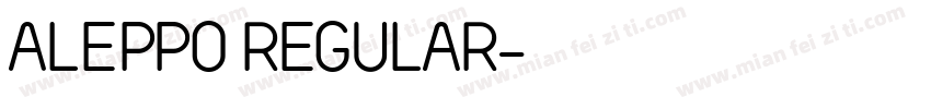 ALEPPO Regular字体转换